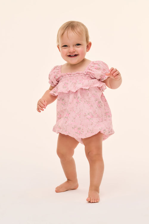 Carlita Winding Floral Baby Pinafore