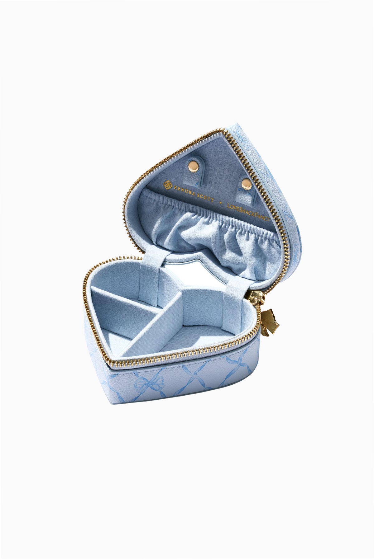 Kendra Scott x LoveShackFancy Blue Heart Jewlery Travel Storage