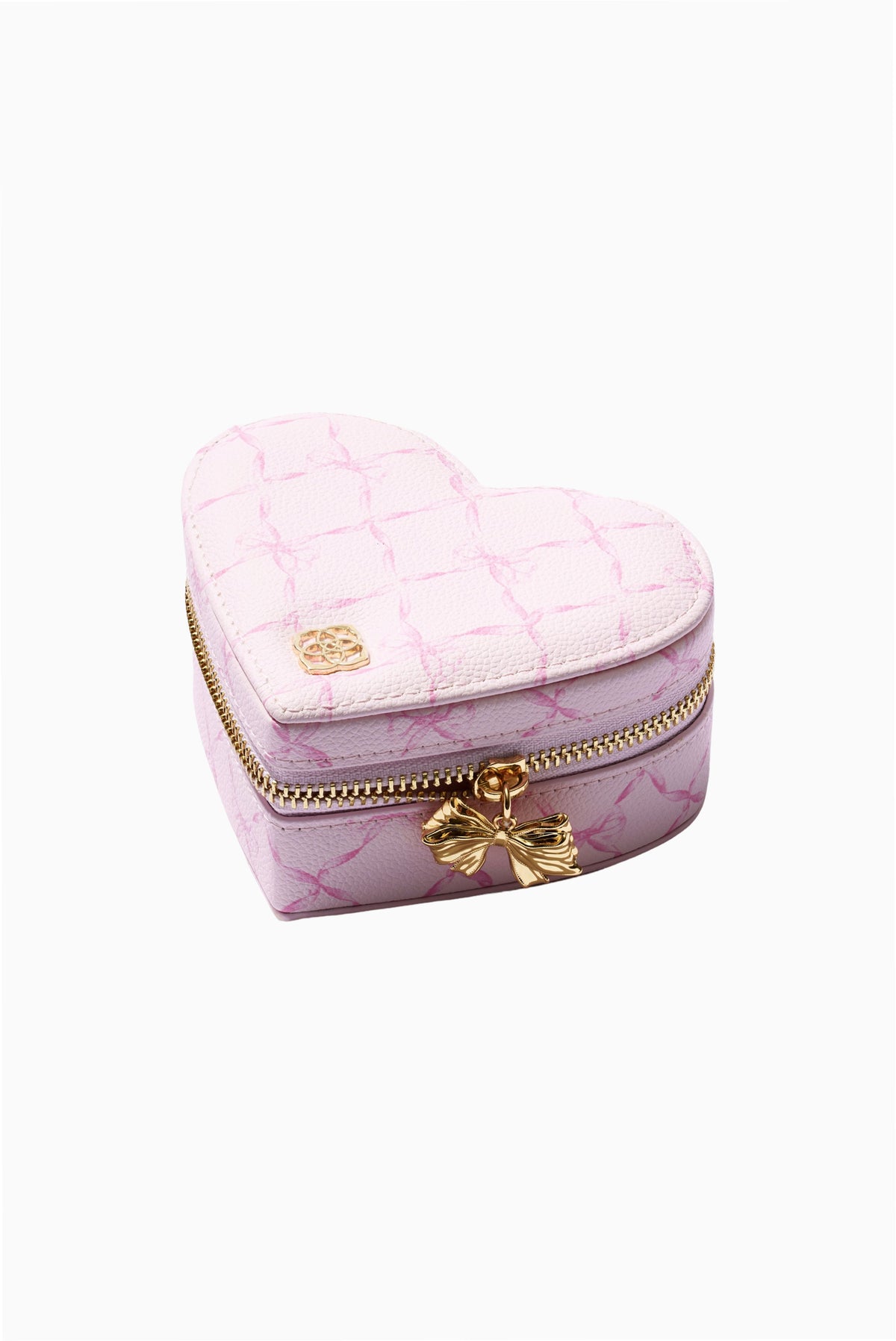 Kendra Scott x LoveShackFancy Pink Heart Jewlery Travel Storage