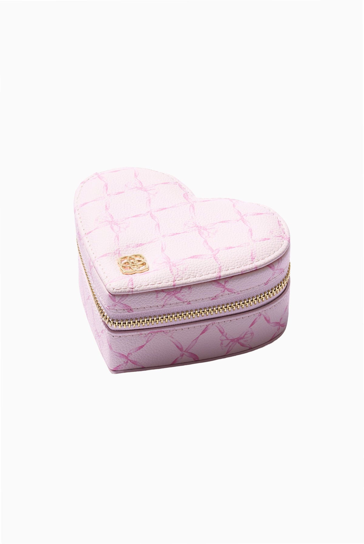Kendra Scott x LoveShackFancy Pink Heart Jewlery Travel Storage