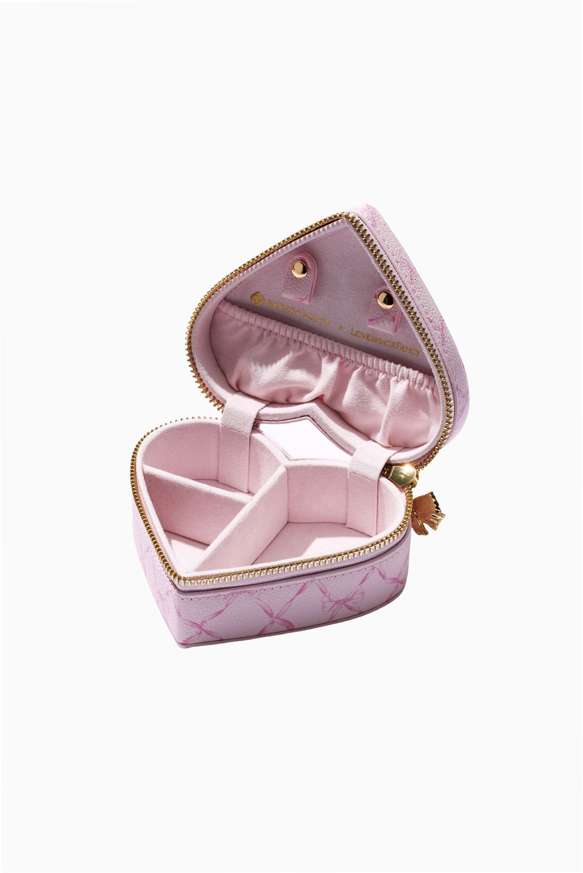 Kendra Scott x LoveShackFancy Pink Heart Jewlery Travel Storage