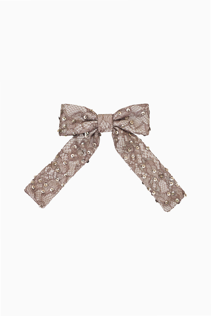 Balletta Sequin Lace Bow Barrette