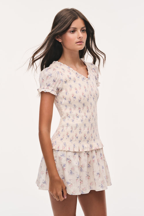 Tween Banson Smocked Mini Dress