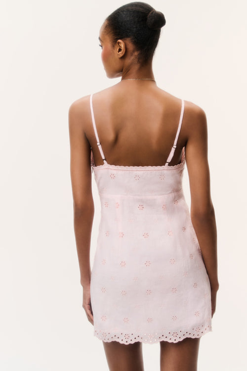 Becklyn Eyelet Linen Mini Dress