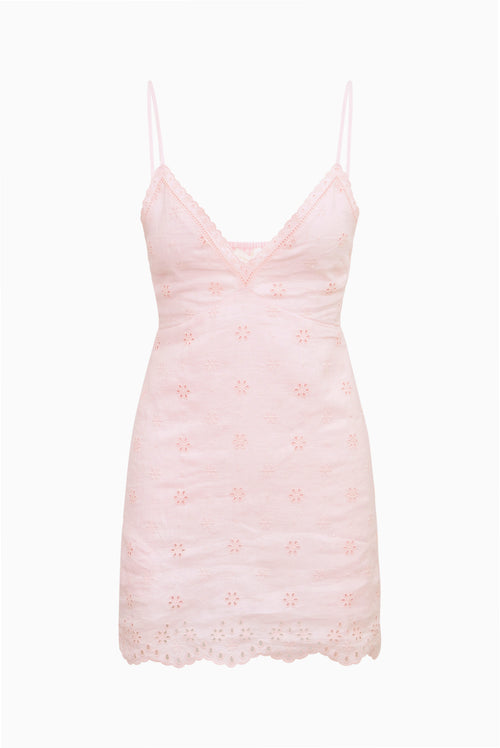 Becklyn Eyelet Linen Mini Dress