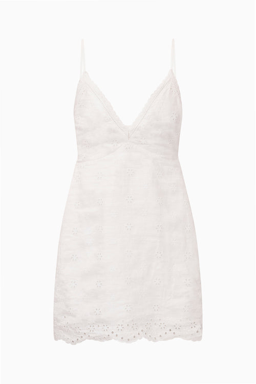 Becklyn Eyelet Linen Mini Dress
