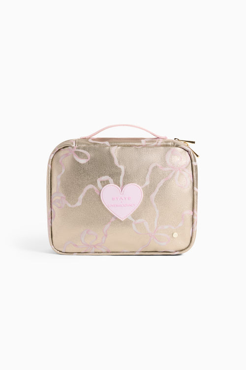 STATE x LoveShackFancy Gold Bensen Toiletry Kit