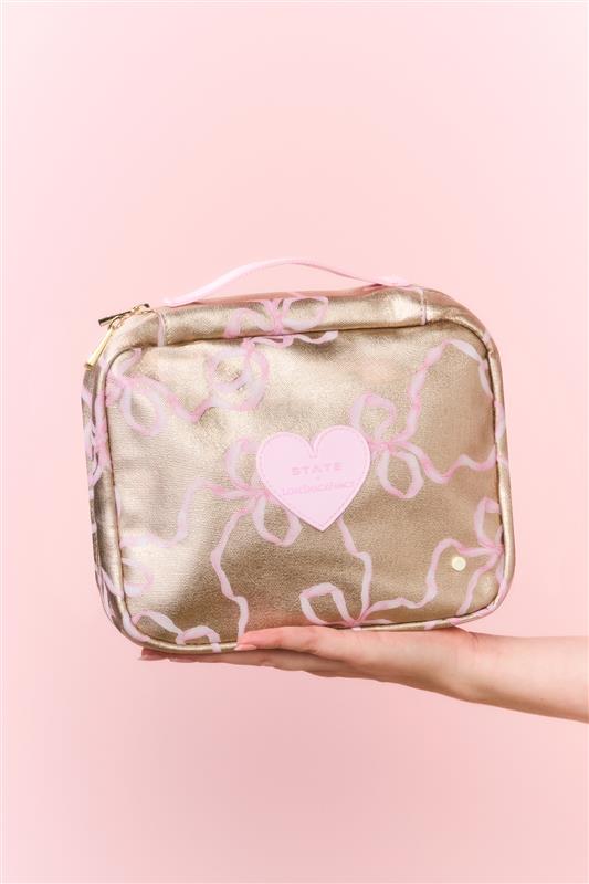 STATE x LoveShackFancy Gold Bensen Toiletry Kit