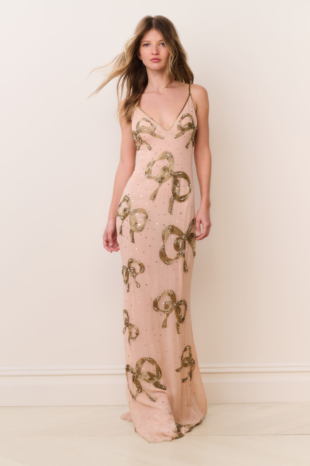 Berisa Beaded Bow Maxi Dress Berisa Beaded Bow Maxi Dress