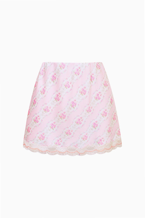 Bernes Mini Satin Slip Skirt