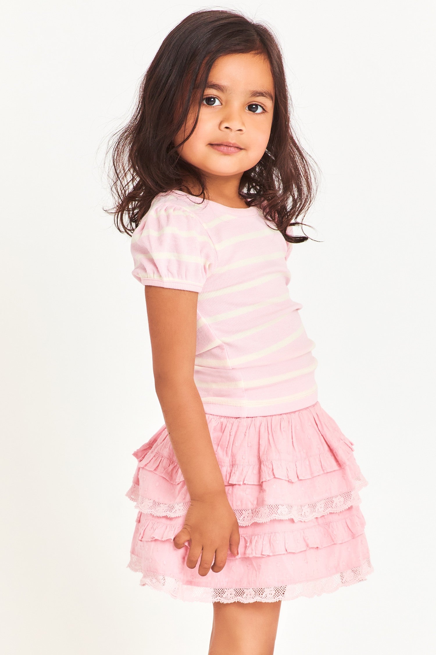 Little Girls Blooming Floral Billie Skirt - RUSTIC ORCHID