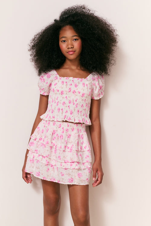 Girls Billie Heirloom Print Skirt