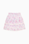 Floral patterned skirt on a white background