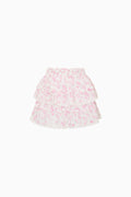 Floral tiered skirt on a white background