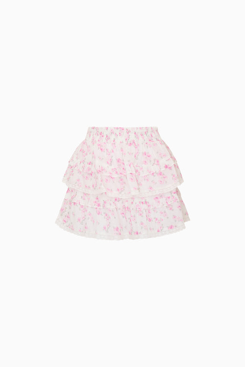 Floral tiered skirt on a white background