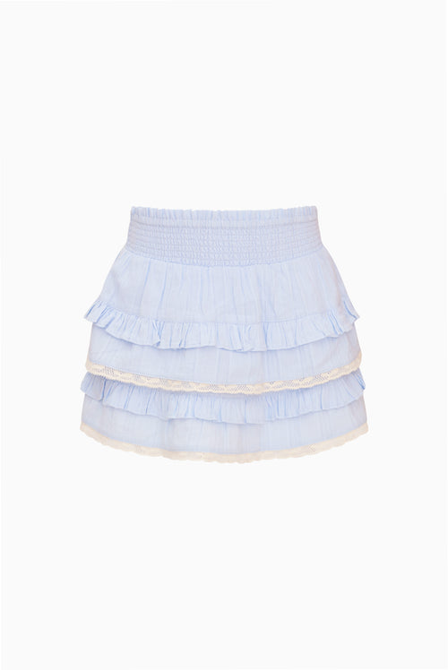 Little Girls Blue Cotton Billie Skirt