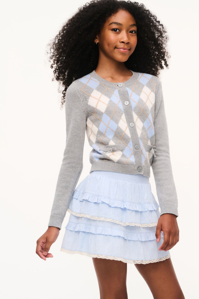 Tween Blue Cotton Billie Skirt