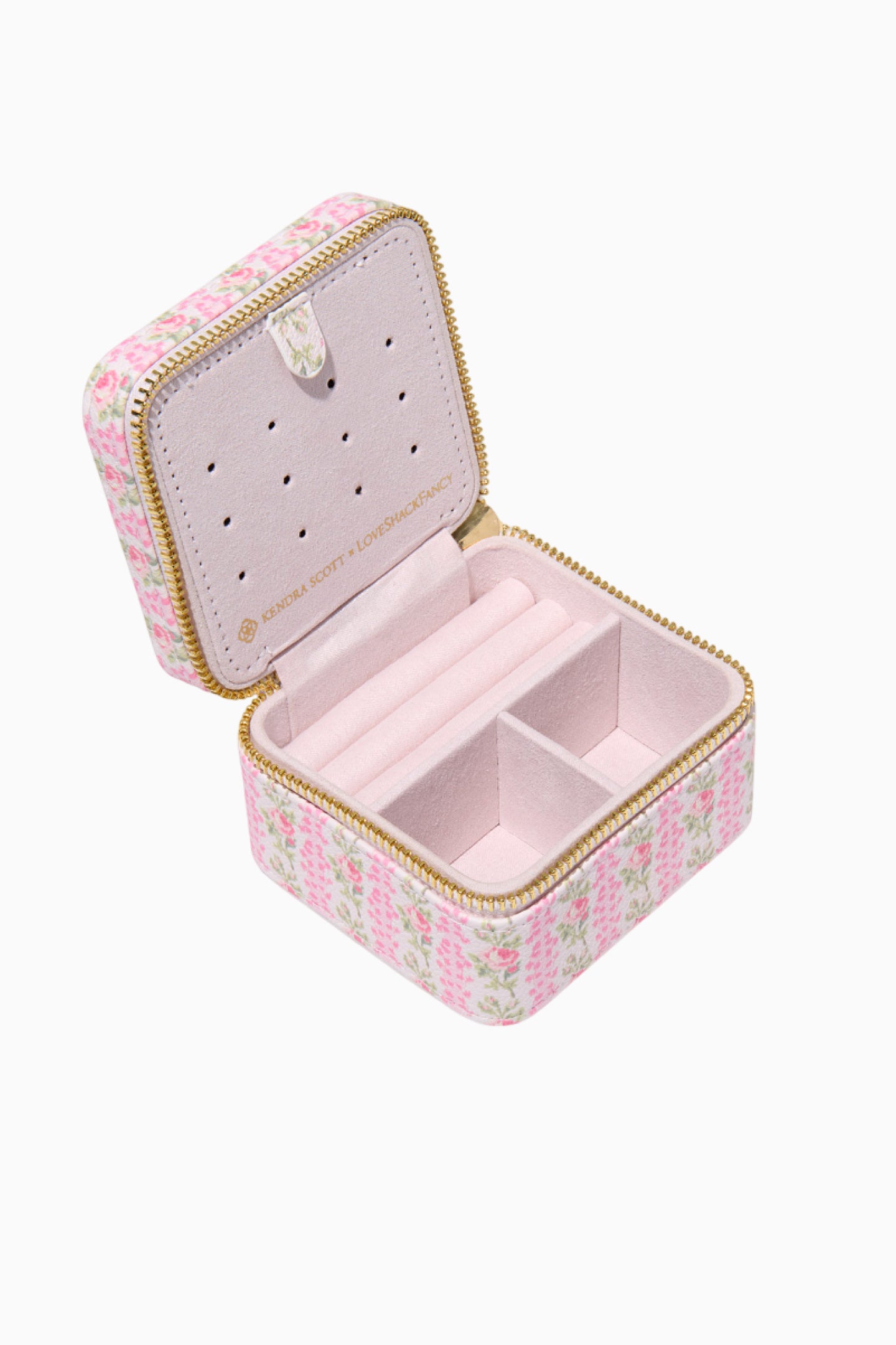 Kendra Scott x LoveShackFancy Pink Small Zip Jewelry Case