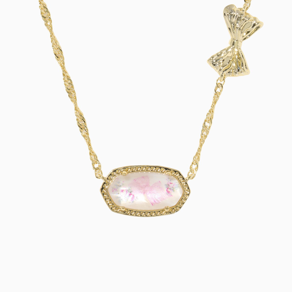 Élisaページ Elisa 18k Gold Vermeil Sparkle Tab Pendant Necklace in White Topaz