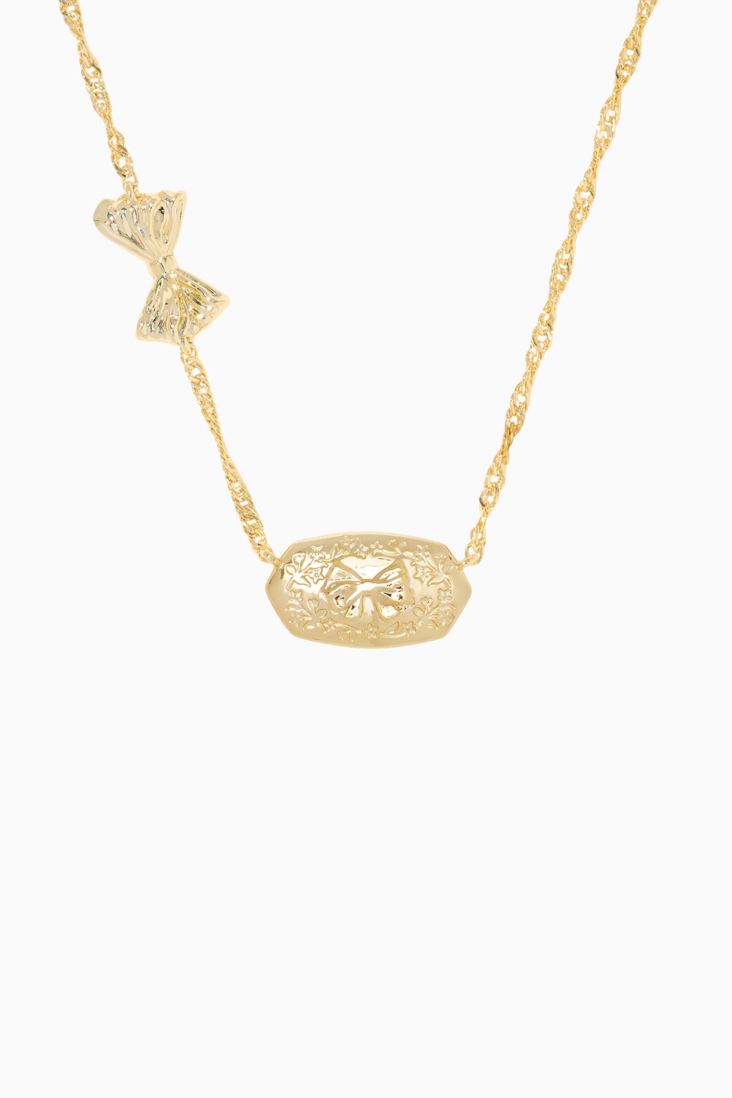 Kendra Scott x LoveShackFancy Rosa Beaux Pink Bow Elisa Necklace