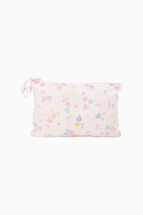 LoveShackFancy x Roller Rabbit Candy Heart Stripe Bow Tote Bag