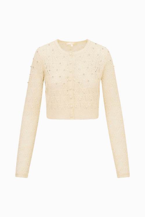 Calico Embellished Pointelle Cardigan