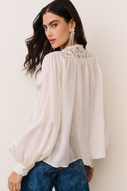Carine Silk Lace Blouse