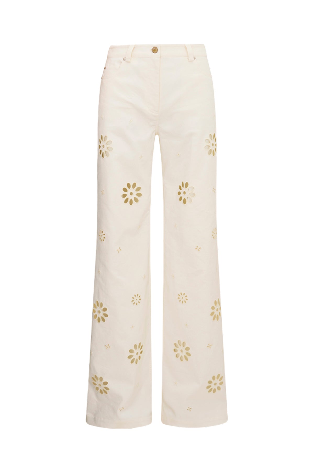 Carolette Eyelet Wide-Leg Pants