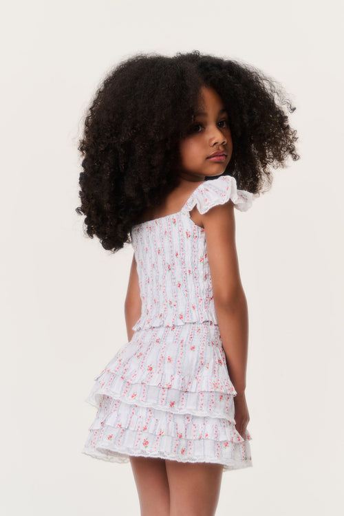 Little Girls Cherry Stripe Billie Skirt