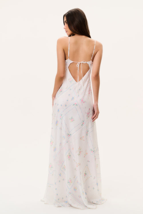 Castilla Silk Patchwork Maxi Dress