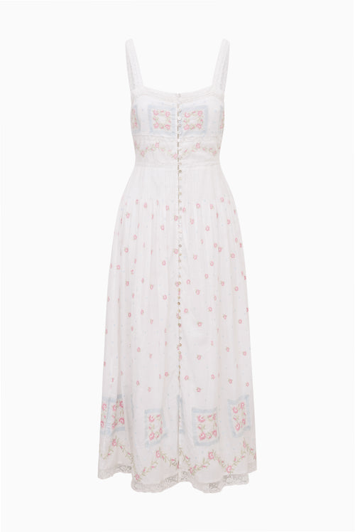Cerys Embroidered Cotton Maxi Dress