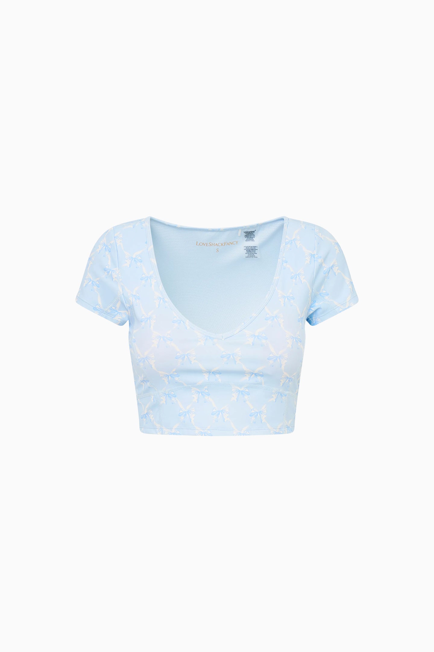 Tween Cherrily Bow Print Active Top