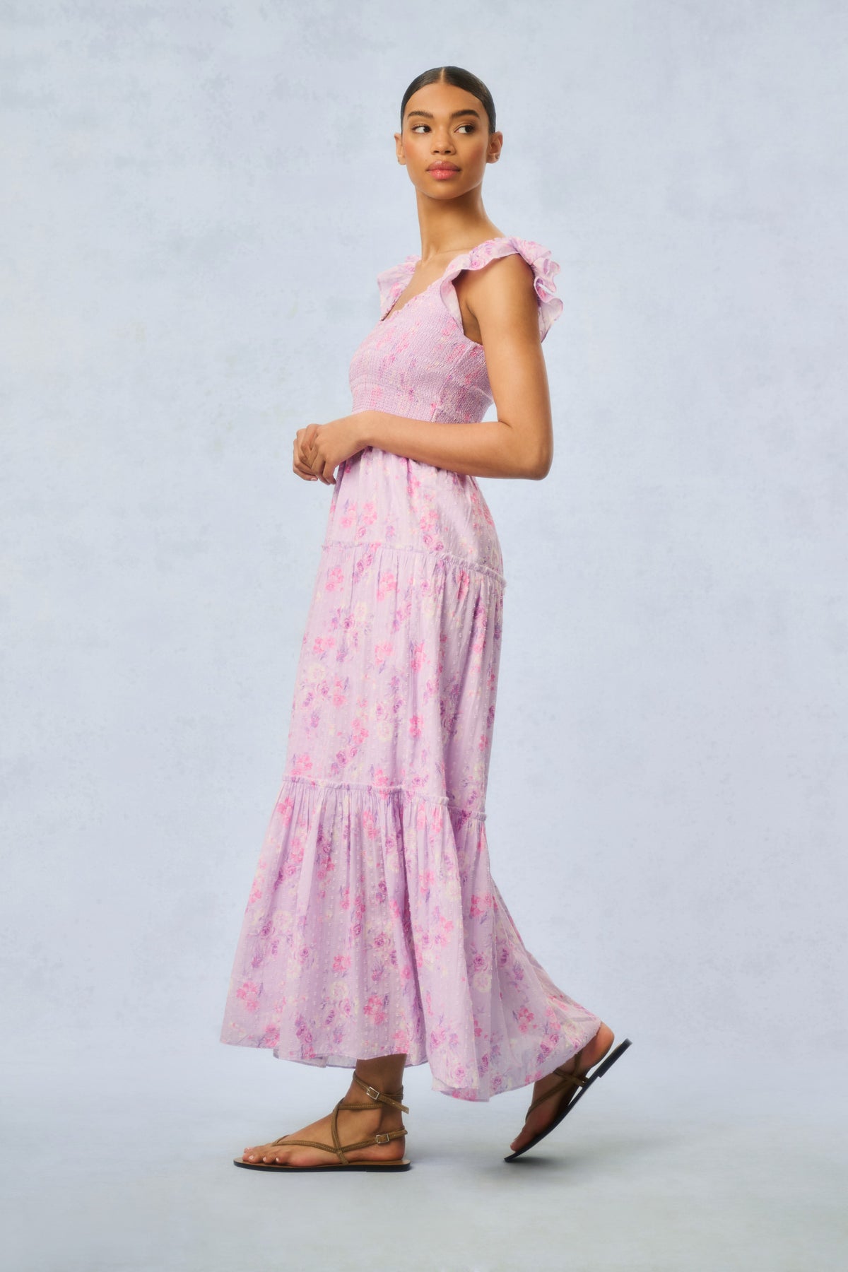 Chessie Heirloom Print Cotton Maxi Dress