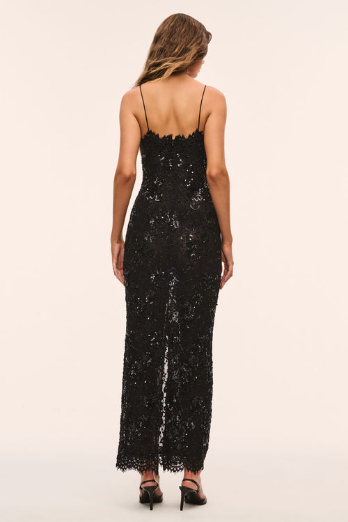 Ciona Embellished Lace Maxi Dress