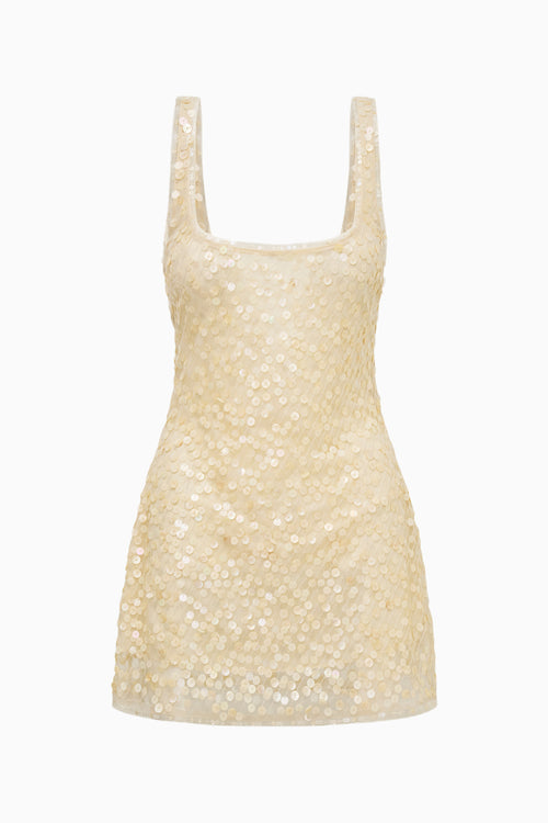 Ciris Shell Bead Mini Dress