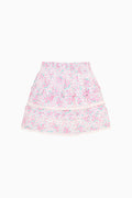 Floral patterned skirt on a white background