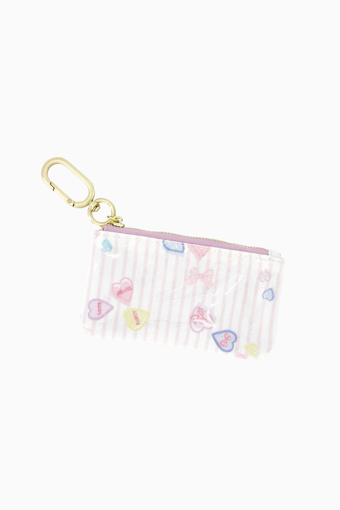 LoveShackFancy x Roller Rabbit Candy Heart Stripe Coin Purse