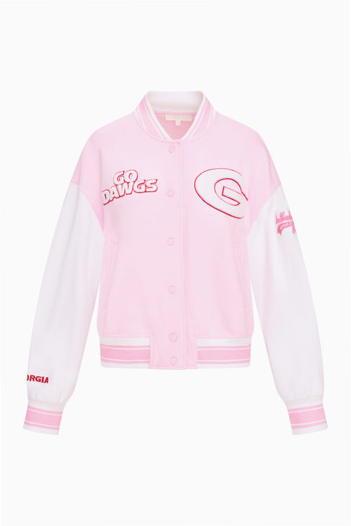 Fanatics x LoveShackFancy Collegiate Varsity Jacket