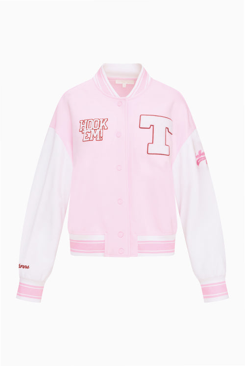 Fanatics x LoveShackFancy Collegiate Varsity Jacket