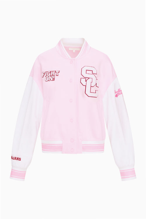 Fanatics x LoveShackFancy Collegiate Varsity Jacket