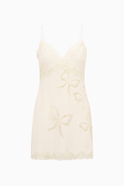 Cori Crepe Lace Bow Mini Dress