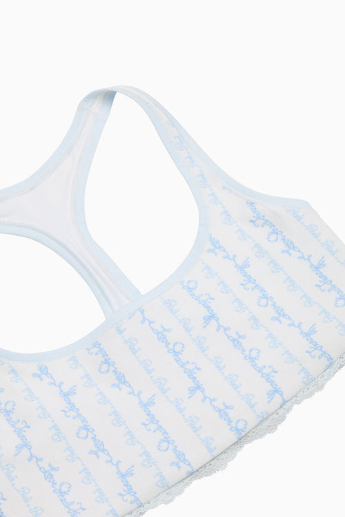 PINK x LoveShackFancy Cotton Racerback Bralette