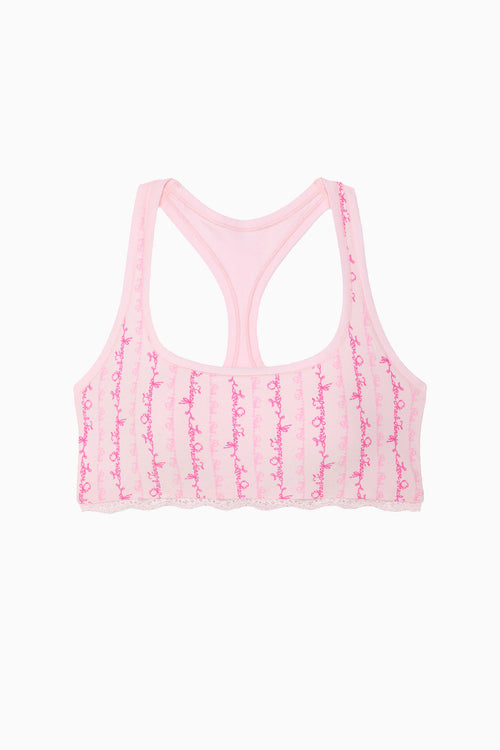 PINK x LoveShackFancy Cotton Racerback Bralette