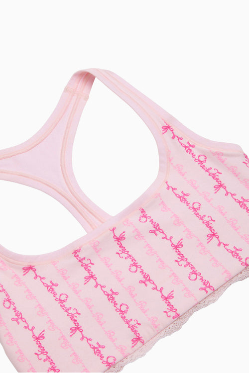 PINK x LoveShackFancy Cotton Racerback Bralette