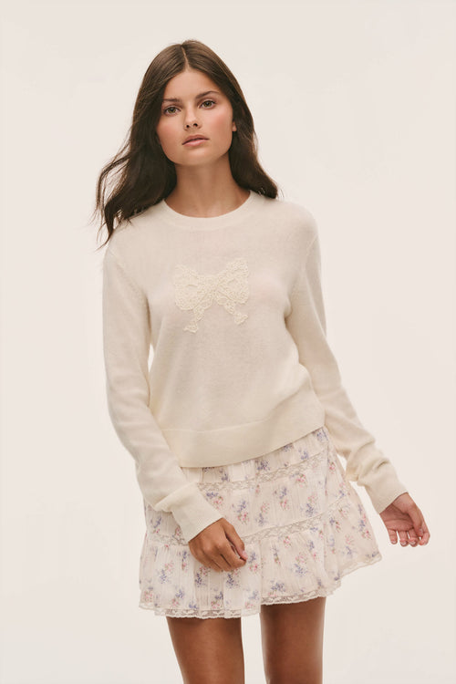 Tween Zolee Lace Bow Pullover