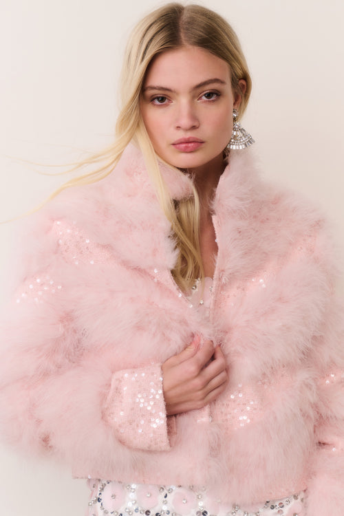 Curran Feather & Sequin Jacket