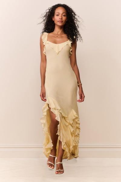 sachin and babi light blue dress emerald green sequin gown square neckline short sleeve main image 1