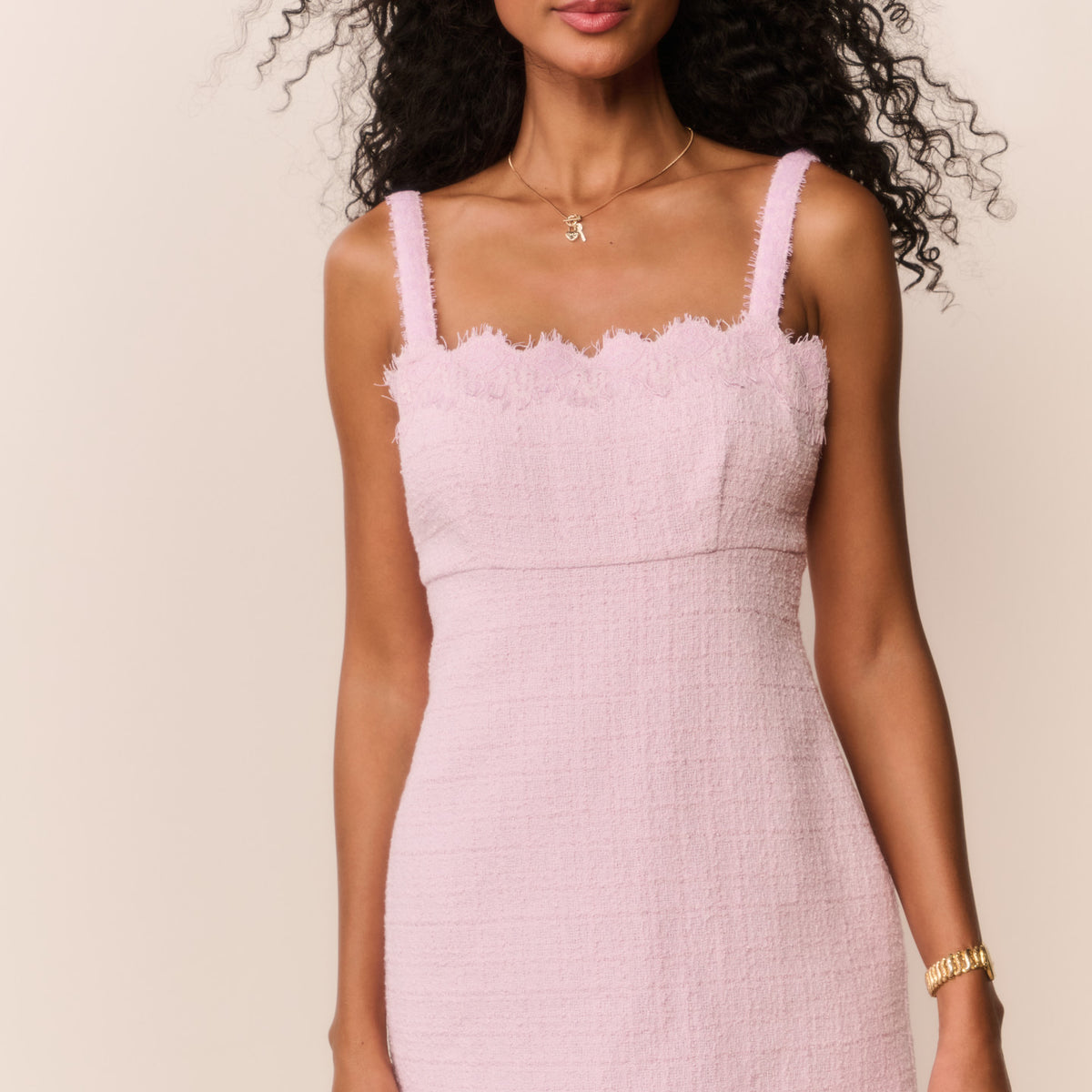Willamina Lace Tweed Mini Dress