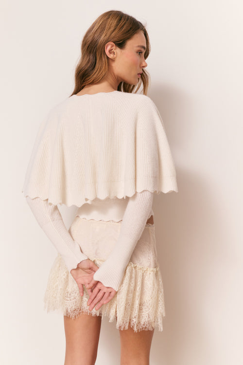 Daelyn Cashmere Cape Cardigan
