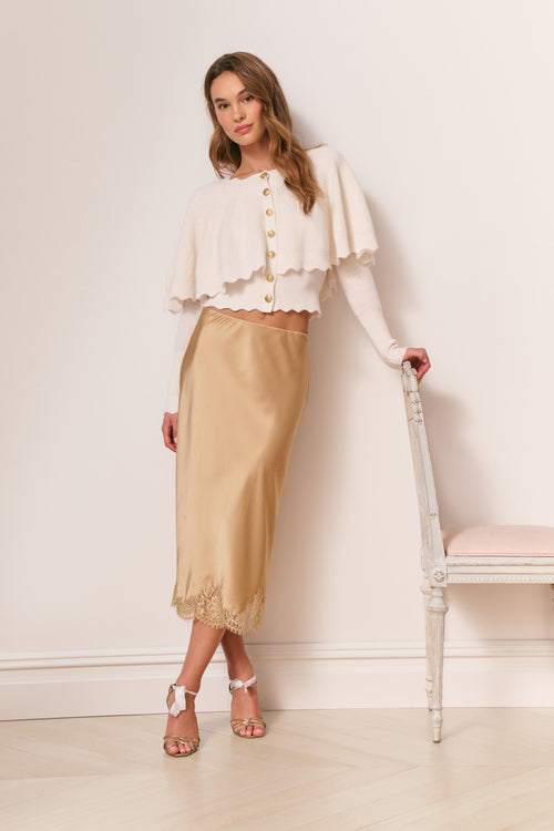 Daelyn Cashmere Cape Cardigan